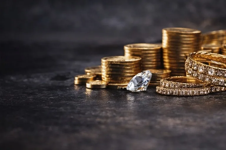 Gold jewelry and coins